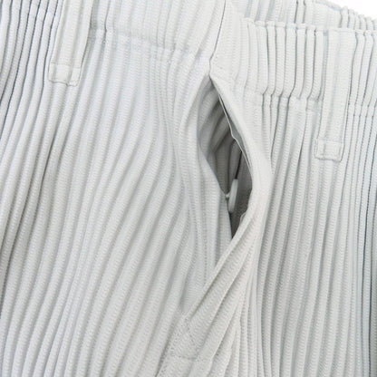 【中古】オム プリッセ イッセイミヤケ HOMME PLISSE ISSEY MIYAKE ポリエステル プリーツ イージーパンツ ライトグレー【 1 】【 状態ランクA 】【 メンズ 】