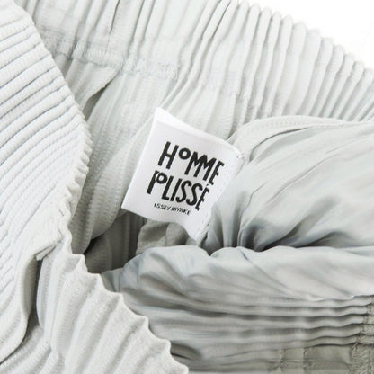 【中古】オム プリッセ イッセイミヤケ HOMME PLISSE ISSEY MIYAKE ポリエステル プリーツ イージーパンツ ライトグレー【 1 】【 状態ランクA 】【 メンズ 】