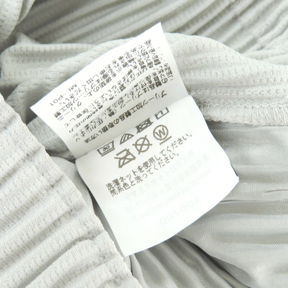 【中古】オム プリッセ イッセイミヤケ HOMME PLISSE ISSEY MIYAKE ポリエステル プリーツ イージーパンツ ライトグレー【 1 】【 状態ランクA 】【 メンズ 】