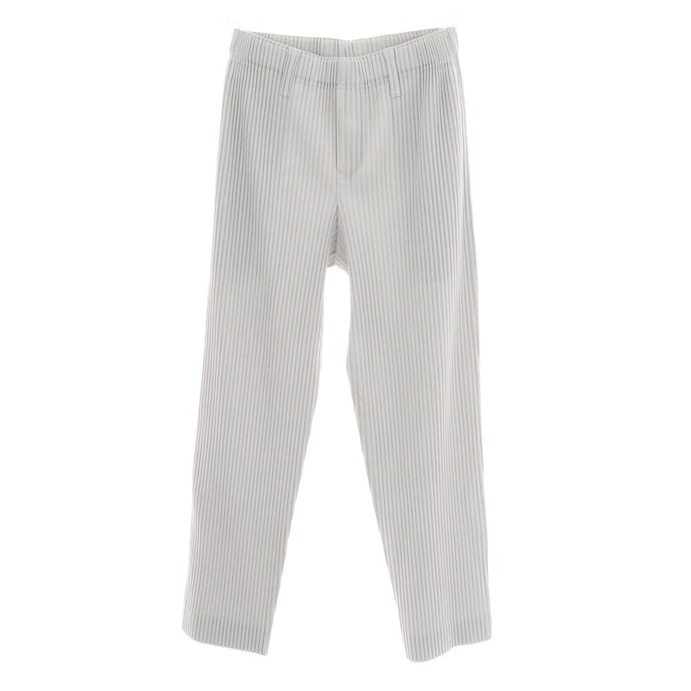 【中古】オム プリッセ イッセイミヤケ HOMME PLISSE ISSEY MIYAKE ポリエステル プリーツ イージーパンツ ライトグレー【サイズ1】【 状態ランクB 】【 メンズ 】 [CPD]