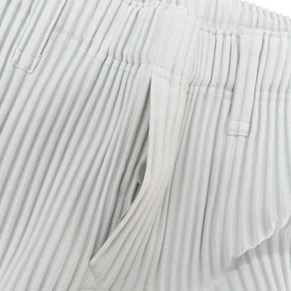 【中古】オム プリッセ イッセイミヤケ HOMME PLISSE ISSEY MIYAKE ポリエステル プリーツ イージーパンツ ライトグレー【 1 】【 状態ランクB 】【 メンズ 】
