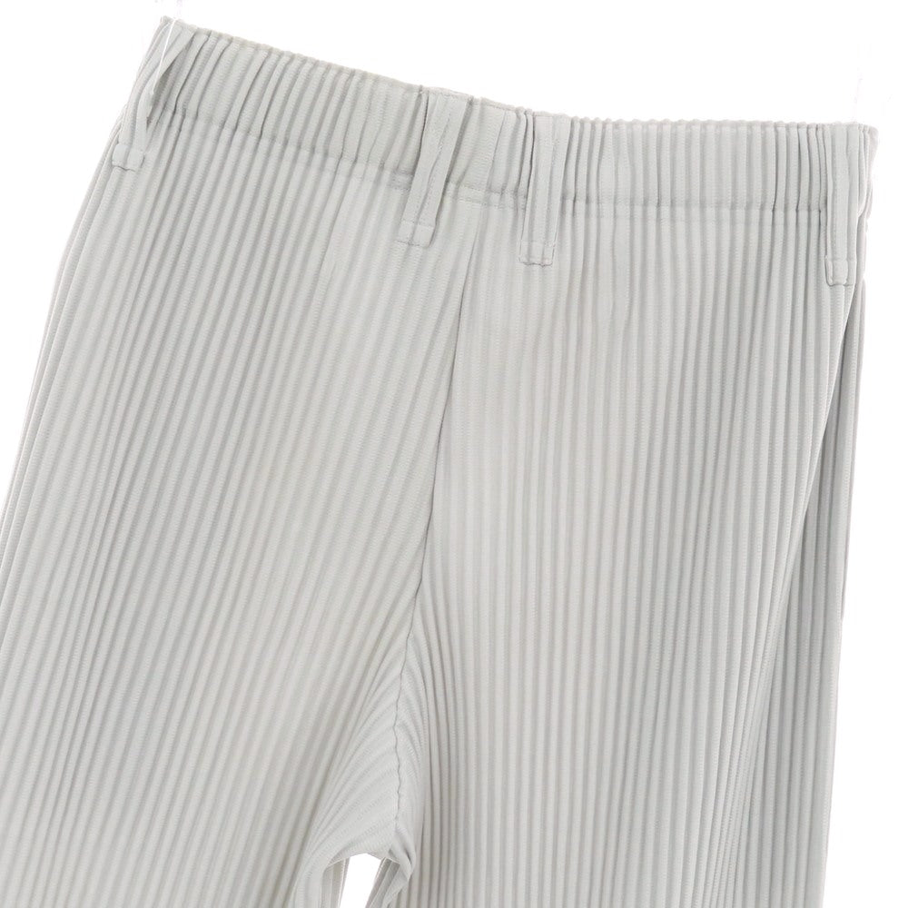 【中古】オム プリッセ イッセイミヤケ HOMME PLISSE ISSEY MIYAKE ポリエステル プリーツ イージーパンツ ライトグレー【サイズ1】【 状態ランクB 】【 メンズ 】 [CPD]