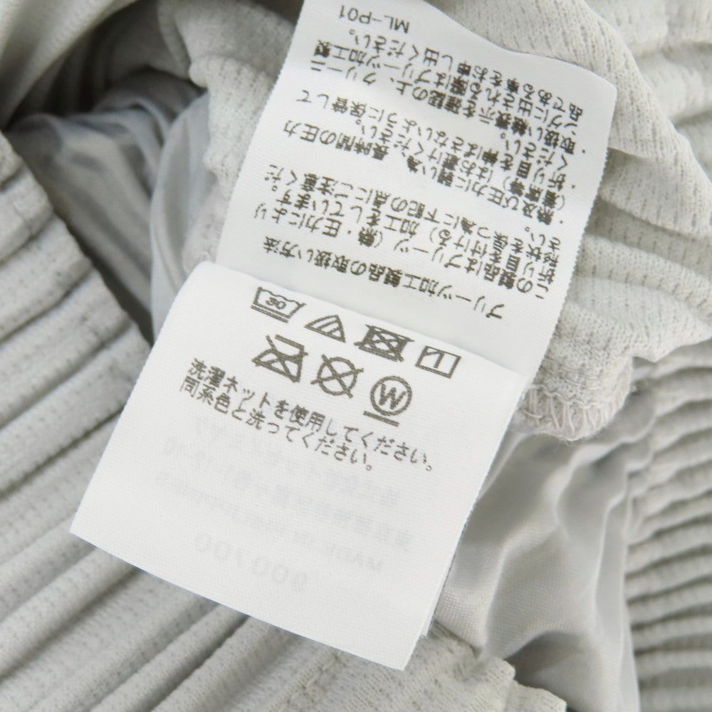【中古】オム プリッセ イッセイミヤケ HOMME PLISSE ISSEY MIYAKE ポリエステル プリーツ イージーパンツ ライトグレー【サイズ1】【 状態ランクB 】【 メンズ 】 [CPD]