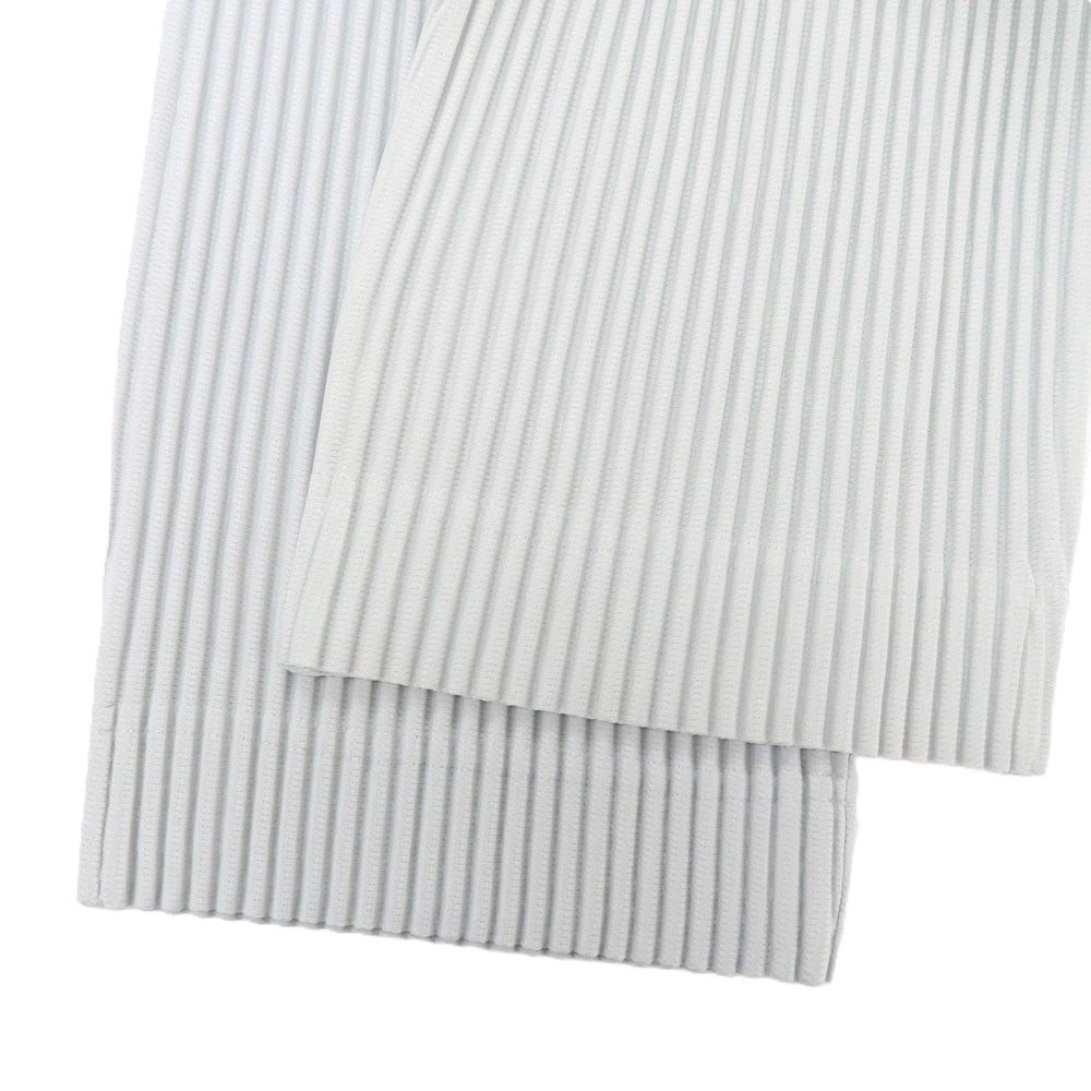 【中古】オム プリッセ イッセイミヤケ HOMME PLISSE ISSEY MIYAKE ポリエステル プリーツ イージーパンツ ライトグレー【サイズ1】【 状態ランクB 】【 メンズ 】 [CPD]