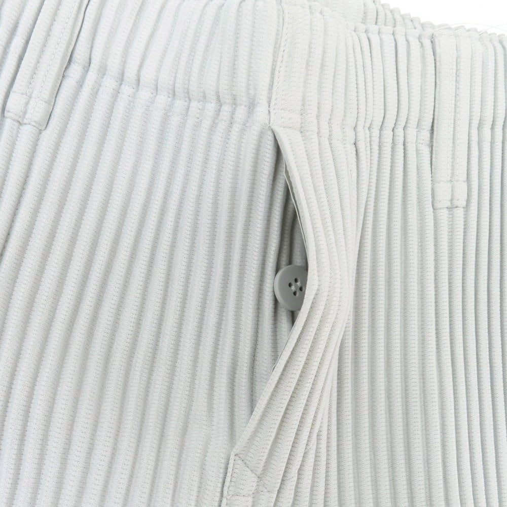 【中古】オム プリッセ イッセイミヤケ HOMME PLISSE ISSEY MIYAKE ポリエステル プリーツ イージーパンツ ライトグレー【 1 】【 状態ランクB 】【 メンズ 】