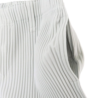 【中古】オム プリッセ イッセイミヤケ HOMME PLISSE ISSEY MIYAKE ポリエステル プリーツ イージーパンツ ライトグレー【 1 】【 状態ランクB 】【 メンズ 】