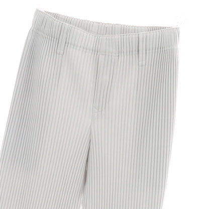 【中古】オム プリッセ イッセイミヤケ HOMME PLISSE ISSEY MIYAKE ポリエステル プリーツ イージーパンツ ライトグレー【 1 】【 状態ランクB 】【 メンズ 】