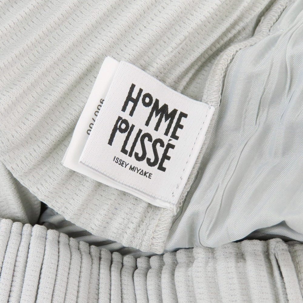 【中古】オム プリッセ イッセイミヤケ HOMME PLISSE ISSEY MIYAKE ポリエステル プリーツ イージーパンツ ライトグレー【 1 】【 状態ランクB 】【 メンズ 】