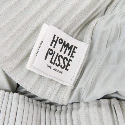 【中古】オム プリッセ イッセイミヤケ HOMME PLISSE ISSEY MIYAKE ポリエステル プリーツ イージーパンツ ライトグレー【 1 】【 状態ランクB 】【 メンズ 】