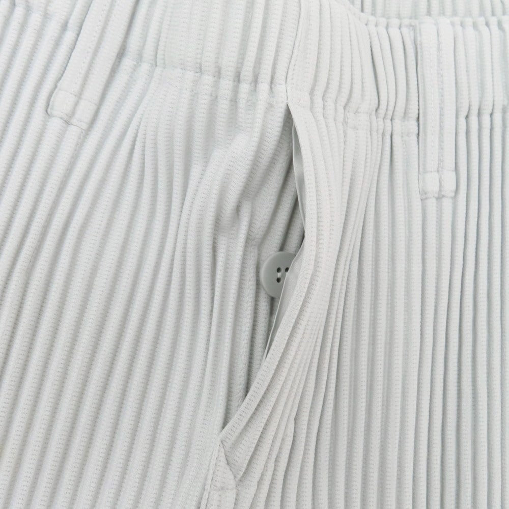 【中古】オム プリッセ イッセイミヤケ HOMME PLISSE ISSEY MIYAKE ポリエステル プリーツ イージーパンツ ライトグレー【 サイズ1 】【 状態ランクA 】【 メンズ 】 [BPD]