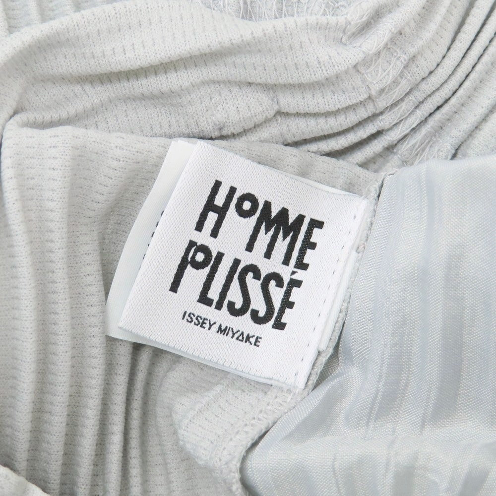【中古】オム プリッセ イッセイミヤケ HOMME PLISSE ISSEY MIYAKE ポリエステル プリーツ イージーパンツ ライトグレー【 1 】【 状態ランクA 】【 メンズ 】