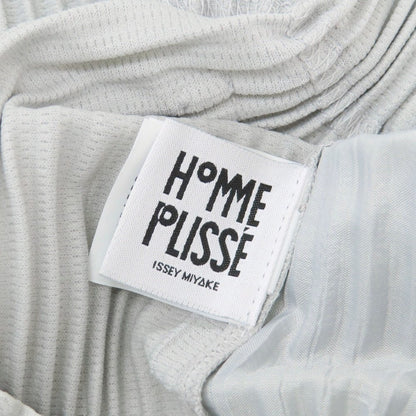 【中古】オム プリッセ イッセイミヤケ HOMME PLISSE ISSEY MIYAKE ポリエステル プリーツ イージーパンツ ライトグレー【 1 】【 状態ランクA 】【 メンズ 】