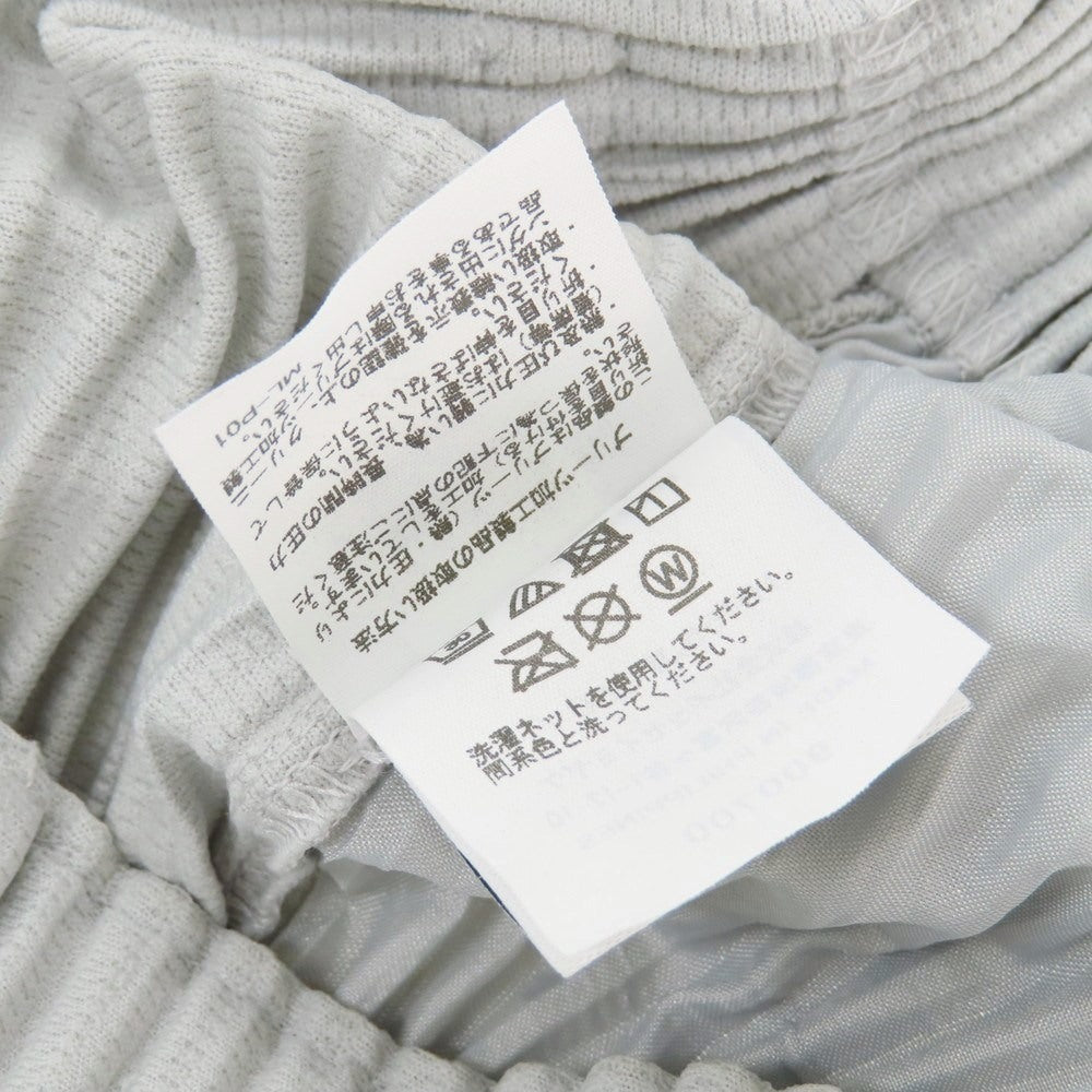 【中古】オム プリッセ イッセイミヤケ HOMME PLISSE ISSEY MIYAKE ポリエステル プリーツ イージーパンツ ライトグレー【 1 】【 状態ランクA 】【 メンズ 】