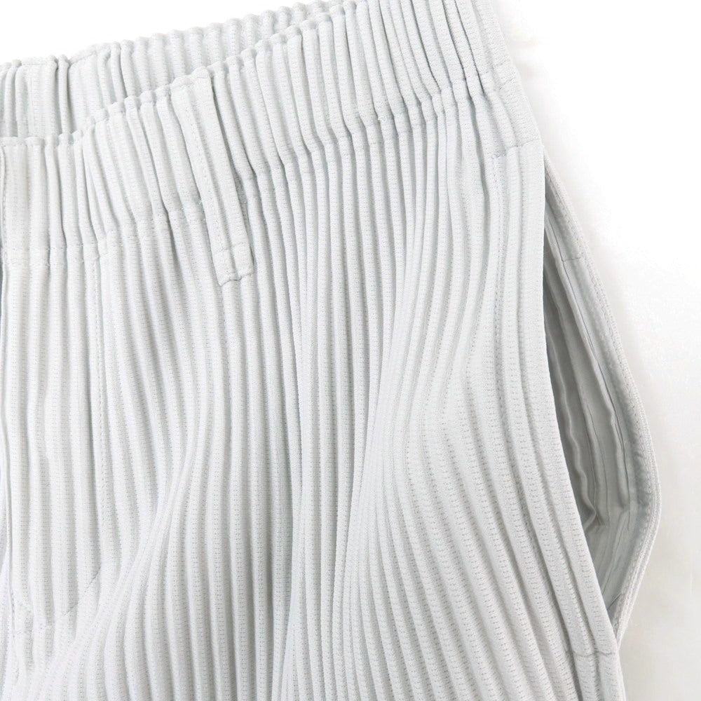 【中古】オム プリッセ イッセイミヤケ HOMME PLISSE ISSEY MIYAKE ポリエステル プリーツ イージーパンツ ライトグレー【 1 】【 状態ランクA 】【 メンズ 】