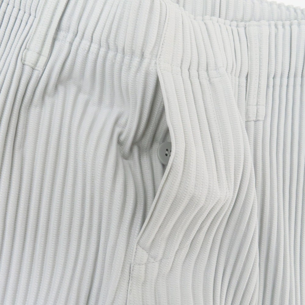 【中古】オム プリッセ イッセイミヤケ HOMME PLISSE ISSEY MIYAKE ポリエステル プリーツ イージーパンツ ライトグレー【 サイズ1 】【 状態ランクA 】【 メンズ 】 [BPD]