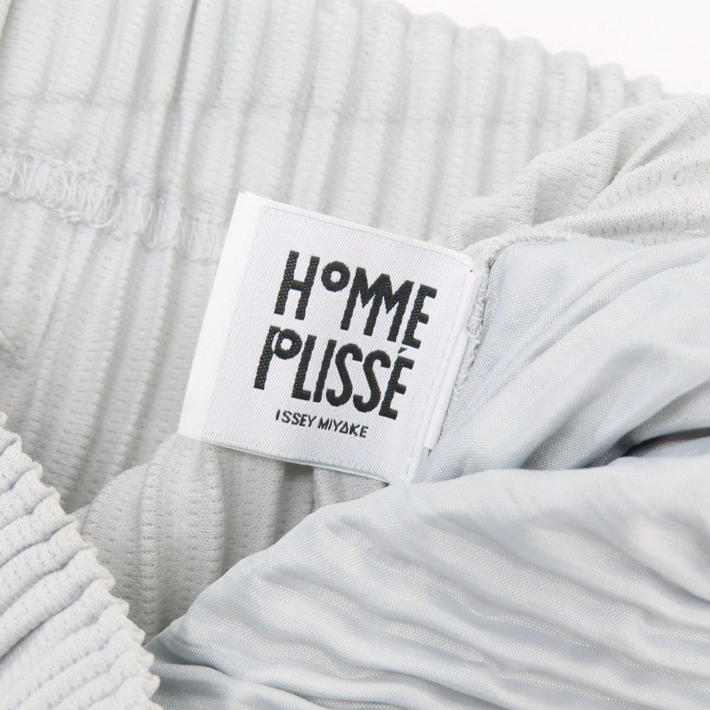 【中古】オム プリッセ イッセイミヤケ HOMME PLISSE ISSEY MIYAKE ポリエステル プリーツ イージーパンツ ライトグレー【 1 】【 状態ランクA 】【 メンズ 】