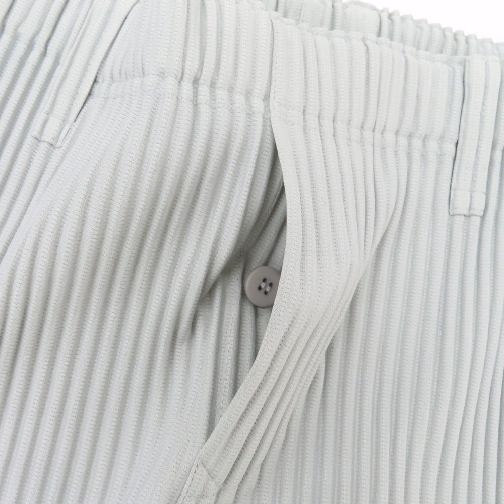 【中古】オム プリッセ イッセイミヤケ HOMME PLISSE ISSEY MIYAKE ポリエステル プリーツ イージーパンツ ライトグレー【 サイズ3 】【 状態ランクA 】【 メンズ 】 [BPD]