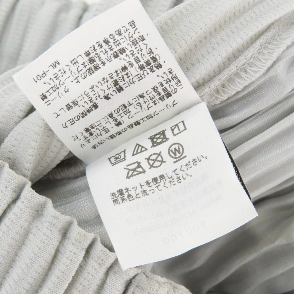 【中古】オム プリッセ イッセイミヤケ HOMME PLISSE ISSEY MIYAKE ポリエステル プリーツ イージーパンツ ライトグレー【 サイズ3 】【 状態ランクA 】【 メンズ 】 [BPD]