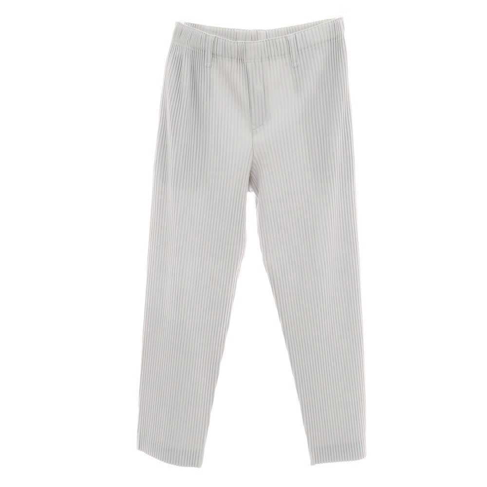 【中古】オム プリッセ イッセイミヤケ HOMME PLISSE ISSEY MIYAKE ポリエステル プリーツ イージーパンツ ライトグレー【サイズ3】【 状態ランクA 】【 メンズ 】 [CPD]