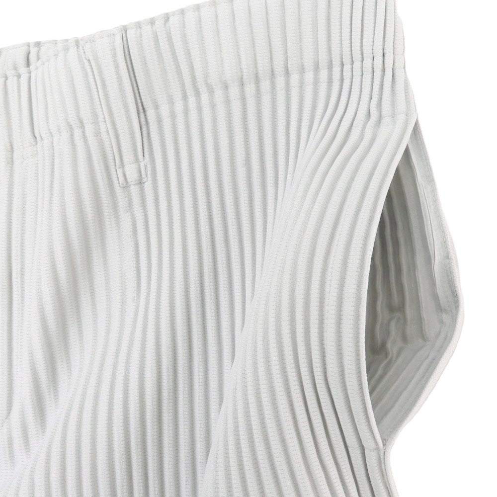 【中古】オム プリッセ イッセイミヤケ HOMME PLISSE ISSEY MIYAKE ポリエステル プリーツ イージーパンツ ライトグレー【サイズ3】【 状態ランクA 】【 メンズ 】 [CPD]
