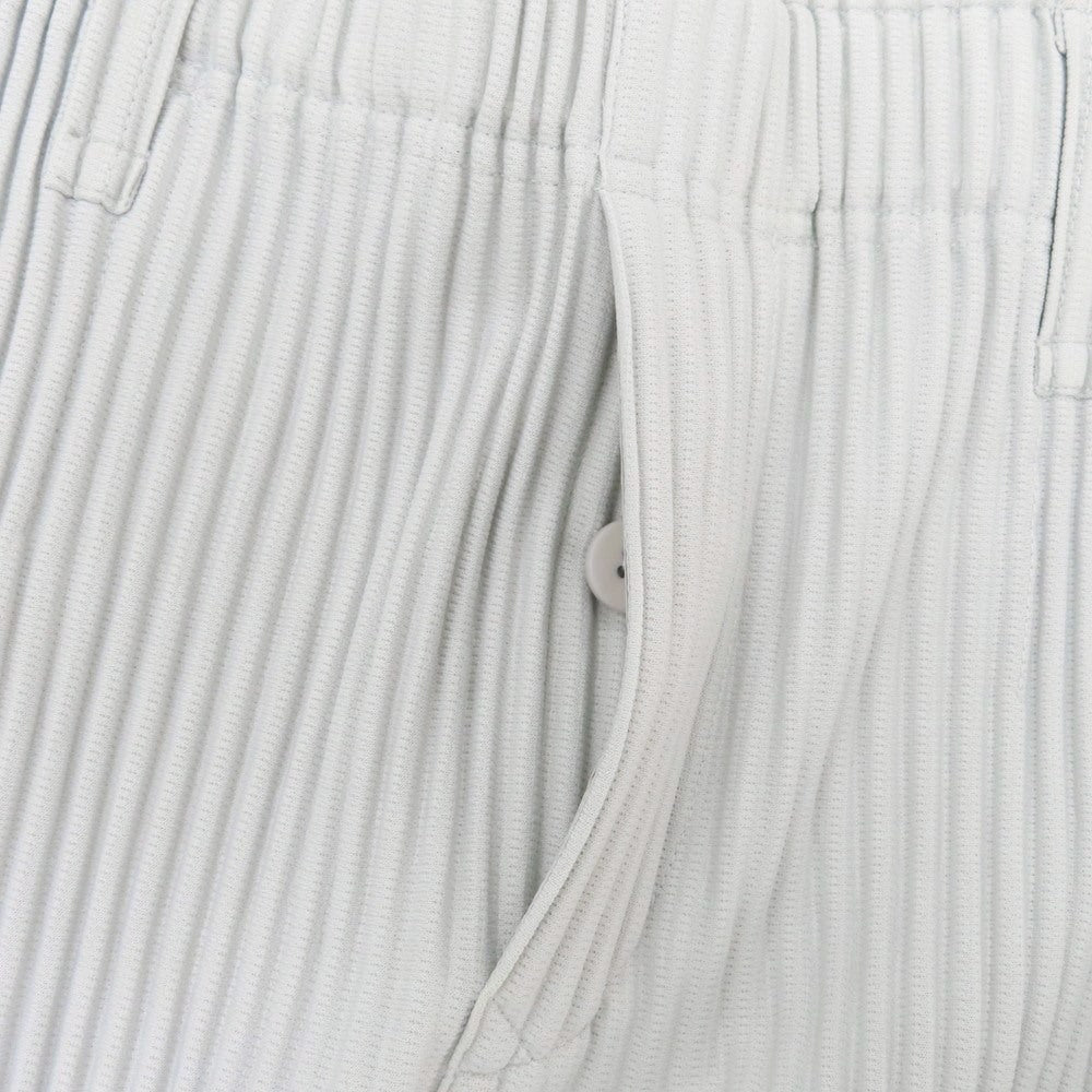 【中古】オム プリッセ イッセイミヤケ HOMME PLISSE ISSEY MIYAKE ポリエステル プリーツ イージーパンツ ライトグレー【サイズ3】【 状態ランクA 】【 メンズ 】 [CPD]