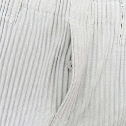 【中古】オム プリッセ イッセイミヤケ HOMME PLISSE ISSEY MIYAKE ポリエステル プリーツ イージーパンツ ライトグレー【 3 】【 状態ランクA 】【 メンズ 】
