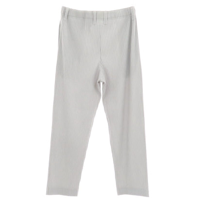 【中古】オム プリッセ イッセイミヤケ HOMME PLISSE ISSEY MIYAKE ポリエステル プリーツ イージーパンツ ライトグレー【 3 】【 状態ランクA 】【 メンズ 】