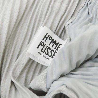 【中古】オム プリッセ イッセイミヤケ HOMME PLISSE ISSEY MIYAKE ポリエステル プリーツ イージーパンツ ライトグレー【 3 】【 状態ランクA 】【 メンズ 】