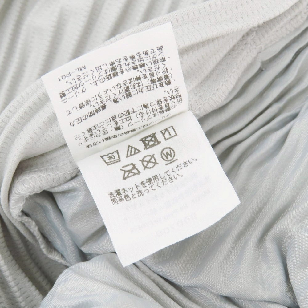 【中古】オム プリッセ イッセイミヤケ HOMME PLISSE ISSEY MIYAKE ポリエステル プリーツ イージーパンツ ライトグレー【サイズ3】【 状態ランクA 】【 メンズ 】 [CPD]