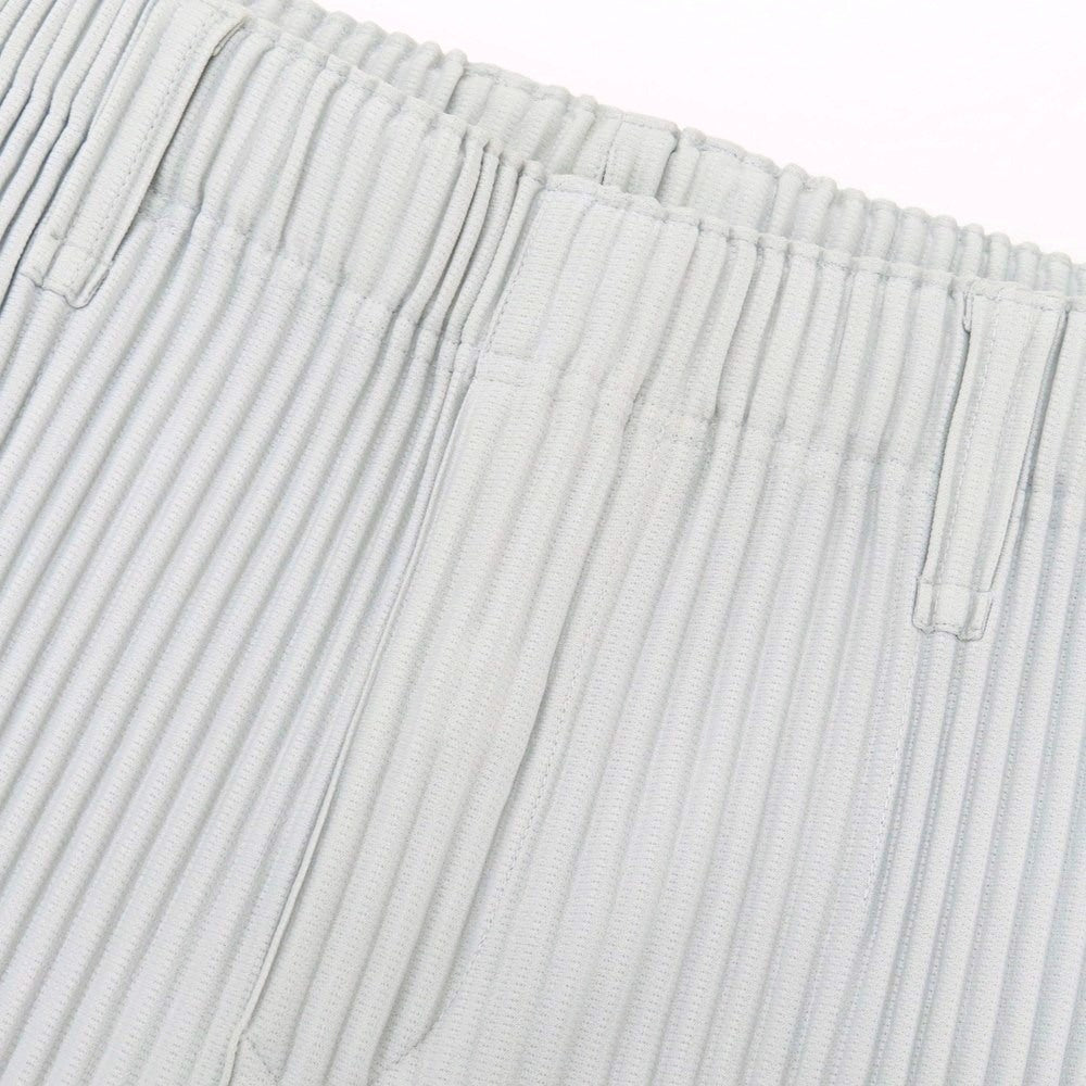 【中古】オム プリッセ イッセイミヤケ HOMME PLISSE ISSEY MIYAKE ポリエステル プリーツ イージーパンツ ライトグレー【サイズ3】【 状態ランクA 】【 メンズ 】 [CPD]