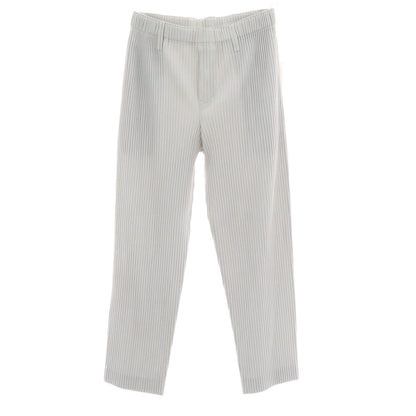 【中古】オム プリッセ イッセイミヤケ HOMME PLISSE ISSEY MIYAKE ポリエステル プリーツ イージーパンツ ライトグレー【 3 】【 状態ランクA 】【 メンズ 】