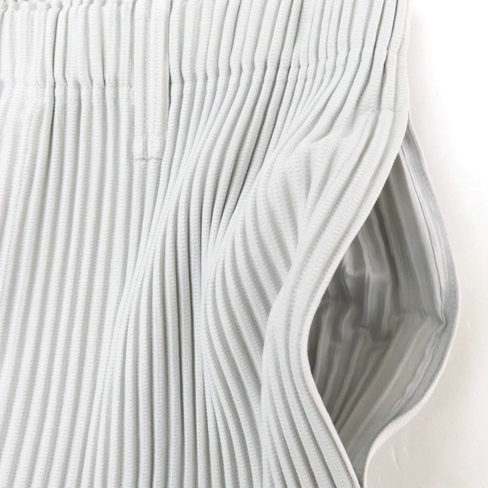 【中古】オム プリッセ イッセイミヤケ HOMME PLISSE ISSEY MIYAKE ポリエステル プリーツ イージーパンツ ライトグレー【 サイズ3 】【 状態ランクA 】【 メンズ 】 [BPD]