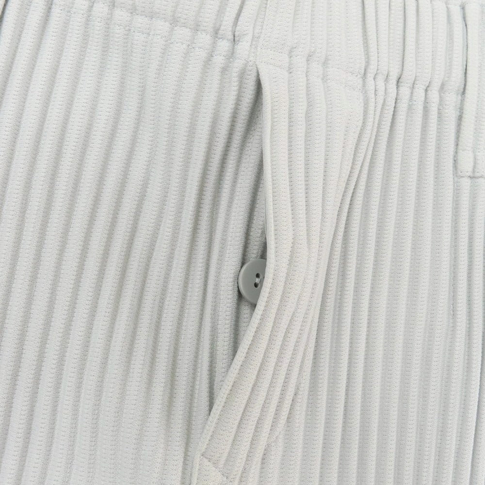 【中古】オム プリッセ イッセイミヤケ HOMME PLISSE ISSEY MIYAKE ポリエステル プリーツ イージーパンツ ライトグレー【 サイズ3 】【 状態ランクA 】【 メンズ 】 [BPD]
