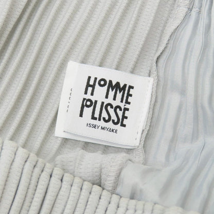 【中古】オム プリッセ イッセイミヤケ HOMME PLISSE ISSEY MIYAKE ポリエステル プリーツ イージーパンツ ライトグレー【 3 】【 状態ランクA 】【 メンズ 】