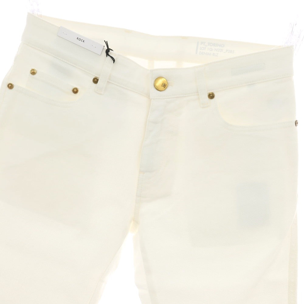 【新品】ピーティートリノ デニム PT TORINO DENIM ROCK ストレッチ コットン デニムパンツ ジーンズ ホワイト【 30 】【 状態ランクN 】【 メンズ 】