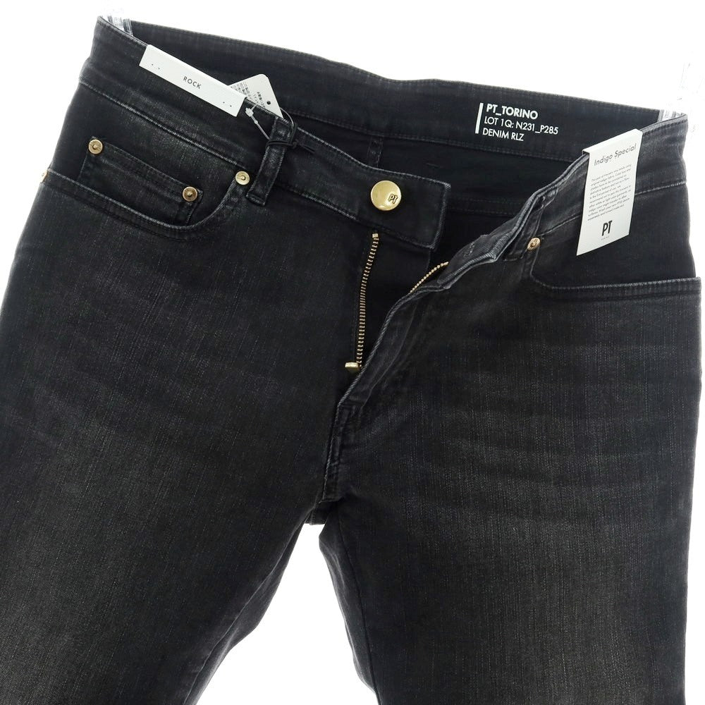 【新品】ピーティートリノ デニム PT TORINO DENIM ROCK ストレッチ コットンレーヨンポリエステル デニムパンツ ジーンズ ブラック【 32 】【 状態ランクN 】【 メンズ 】