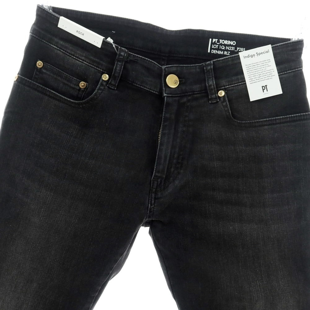 【新品】ピーティートリノ デニム PT TORINO DENIM ROCK ストレッチ コットンレーヨンポリエステル デニムパンツ ジーンズ ブラック【サイズ31】【 状態ランクN 】【 メンズ 】[BPD]