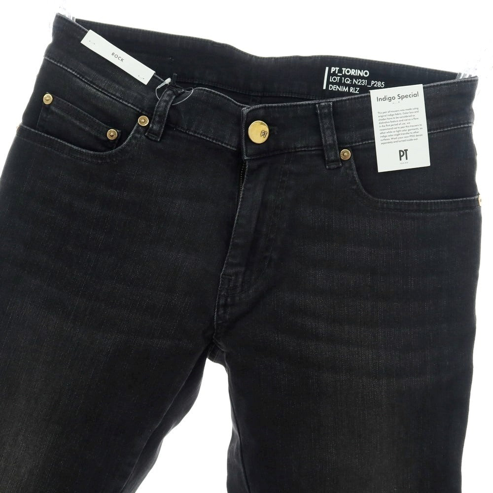 【新品】ピーティートリノ デニム PT TORINO DENIM ROCK ストレッチ コットンレーヨンポリエステル デニムパンツ ジーンズ ブラック【 サイズ30 】【 状態ランクN 】【 メンズ 】 [BPD]