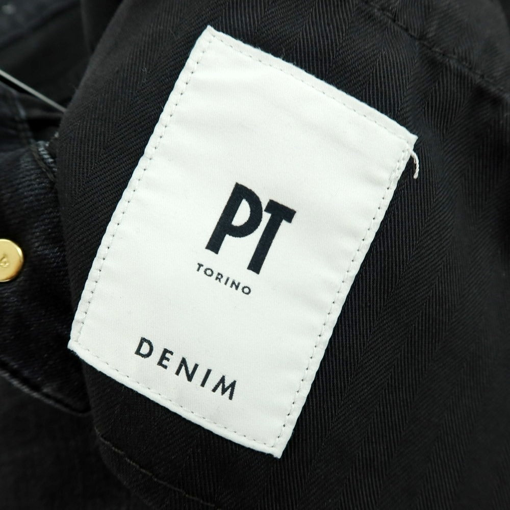 【新品】ピーティートリノ デニム PT TORINO DENIM ROCK ストレッチ コットンレーヨンポリエステル デニムパンツ ジーンズ ブラック【 サイズ30 】【 状態ランクN 】【 メンズ 】 [BPD]