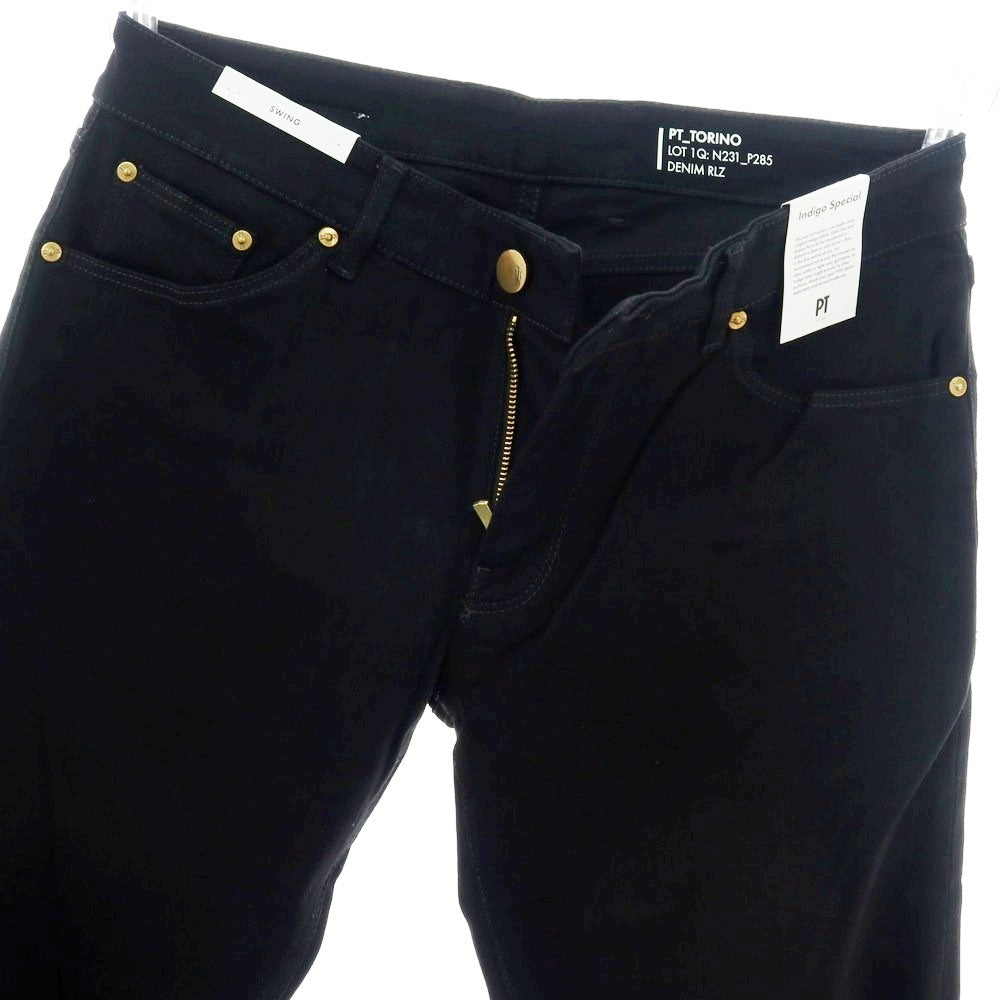 【新品】ピーティートリノ デニム PT TORINO DENIM SWING ストレッチ コットンレーヨンポリエステル デニムパンツ ジーンズ ブラック【 32 】【 状態ランクN 】【 メンズ 】