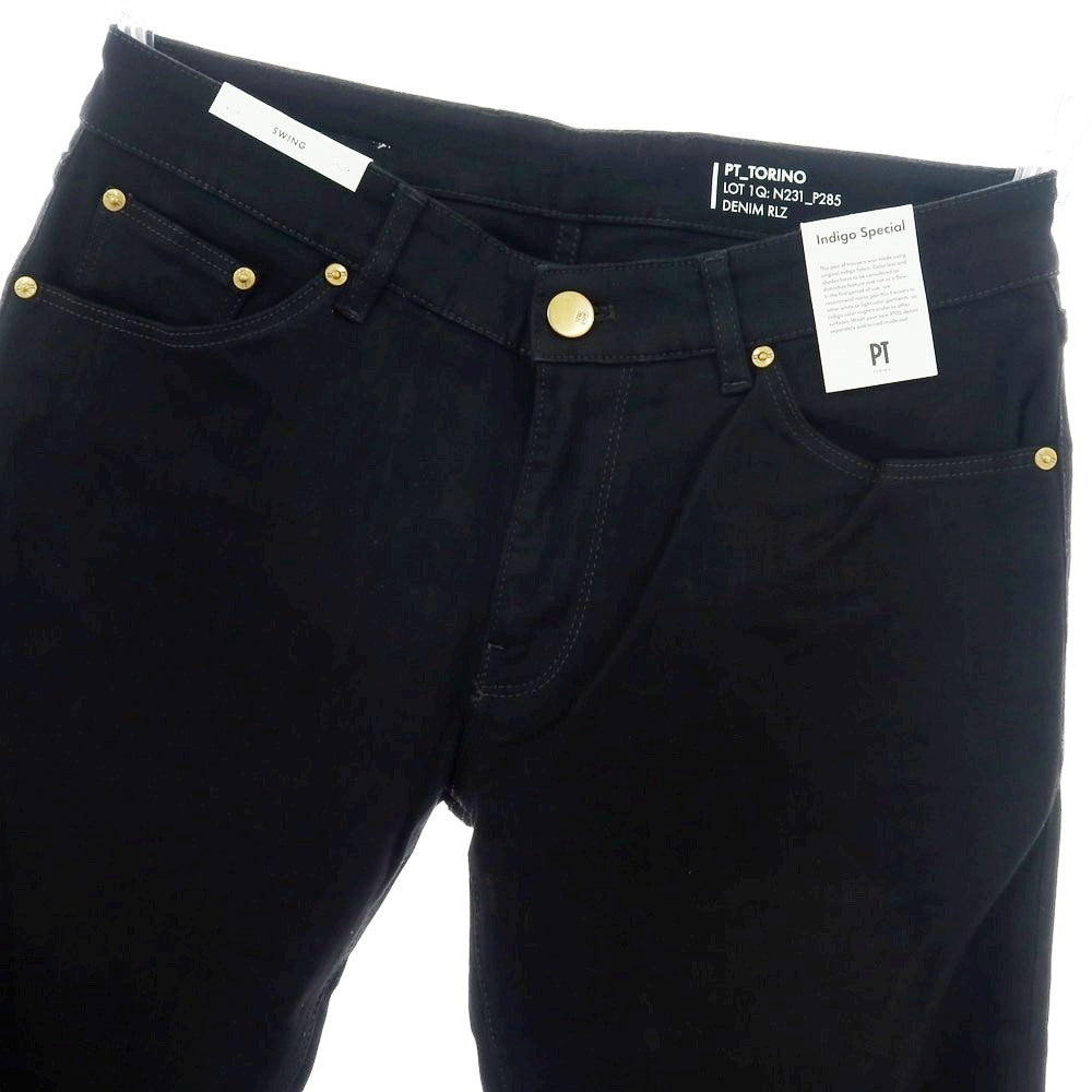【新品】ピーティートリノ デニム PT TORINO DENIM SWING ストレッチ コットンレーヨンポリエステル デニムパンツ ジーンズ ブラック【 32 】【 状態ランクN 】【 メンズ 】