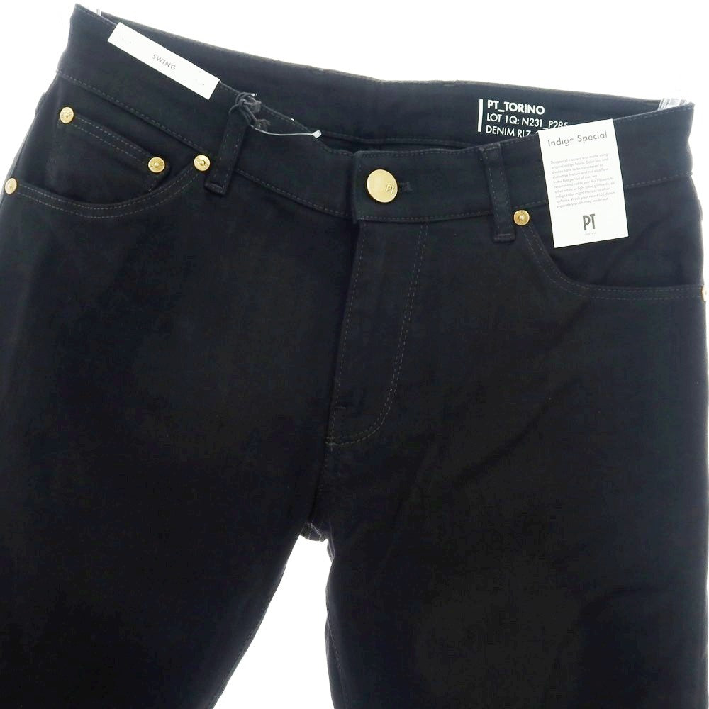 【新品】ピーティートリノ デニム PT TORINO DENIM SWING ストレッチ コットンレーヨンポリエステル デニムパンツ ジーンズ ブラック【 サイズ30 】【 状態ランクN 】【 メンズ 】 [BPD]