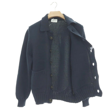 【新品】セッテフィーリ カシミア Settefili Cashmere コットンナイロン 襟付き カーディガン グリーンネイビー【サイズ48/S】【 状態ランクN 】【 メンズ 】