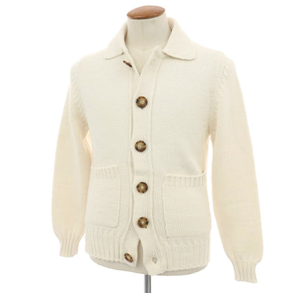 【新品】セッテフィーリ カシミア Settefili Cashmere コットンナイロン 襟付き カーディガン アイボリー【サイズ46/XS】【 状態ランクN 】【 メンズ 】