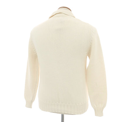 【新品】セッテフィーリ カシミア Settefili Cashmere コットンナイロン 襟付き カーディガン アイボリー【サイズ46/XS】【 状態ランクN 】【 メンズ 】