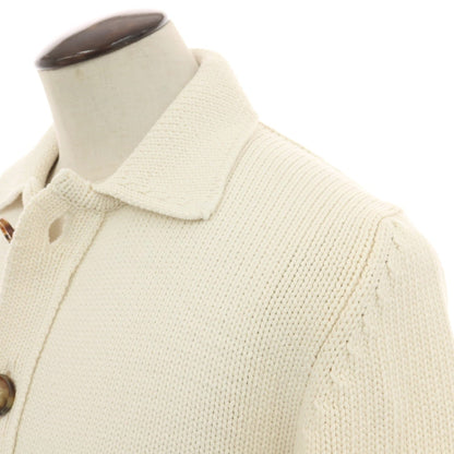 【新品】セッテフィーリ カシミア Settefili Cashmere コットンナイロン 襟付き カーディガン アイボリー【サイズ50/M】【 状態ランクN 】【 メンズ 】