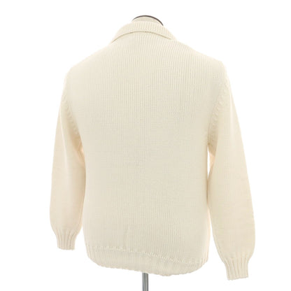 【新品】セッテフィーリ カシミア Settefili Cashmere コットンナイロン 襟付き カーディガン アイボリー【サイズ50/M】【 状態ランクN 】【 メンズ 】