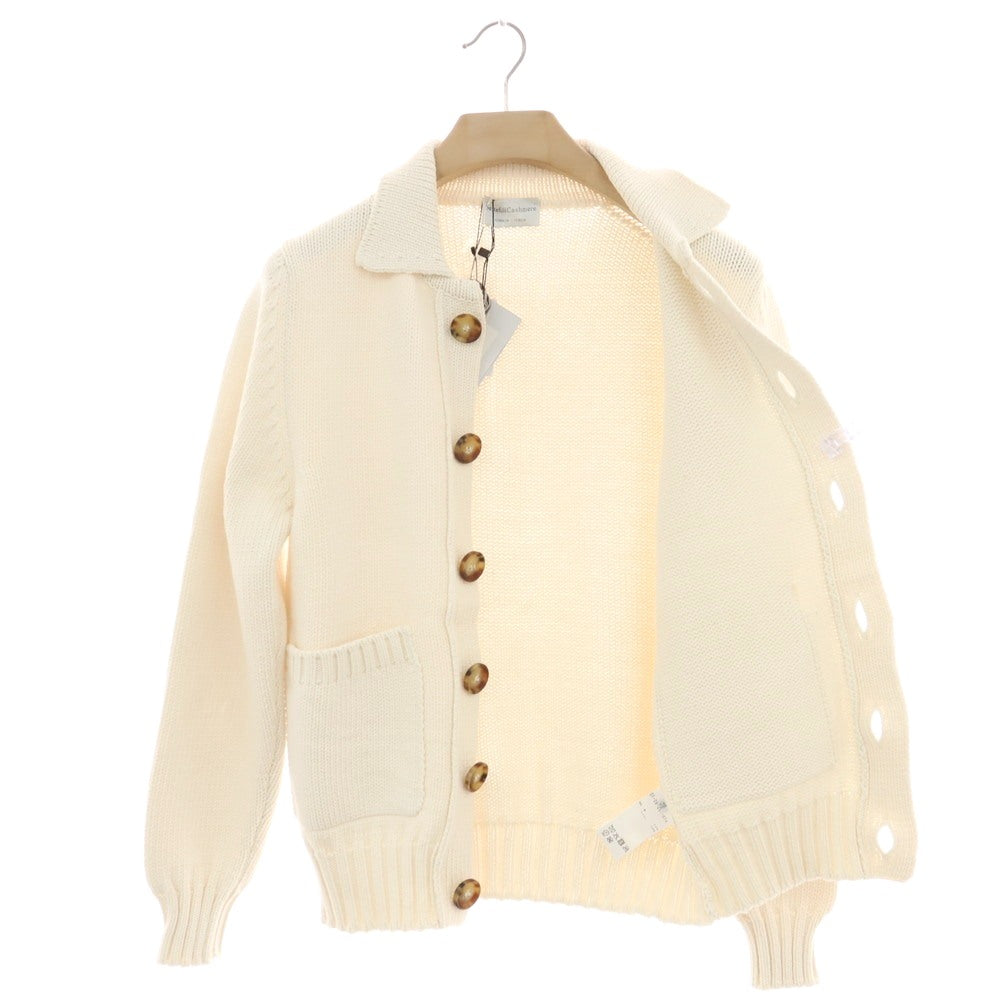 【新品】セッテフィーリ カシミア Settefili Cashmere コットンナイロン 襟付き カーディガン アイボリー【サイズ50/M】【 状態ランクN 】【 メンズ 】
