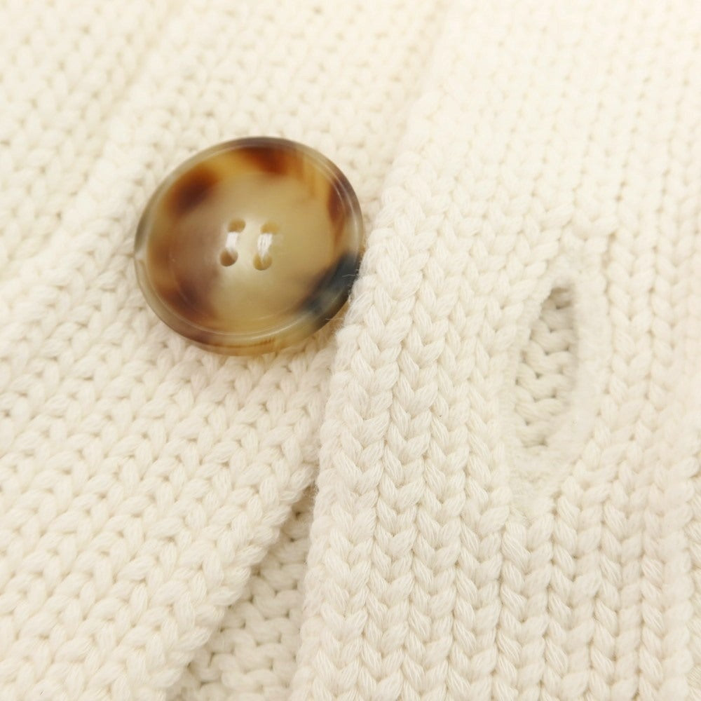 【新品】セッテフィーリ カシミア Settefili Cashmere コットンナイロン 襟付き カーディガン アイボリー【サイズ50/M】【 状態ランクN 】【 メンズ 】