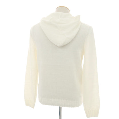 【新品】セッテフィーリ カシミア Settefili Cashmere リネンコットン ダブルジップ ニットパーカー ホワイト【サイズ44】【 状態ランクN 】【 メンズ 】